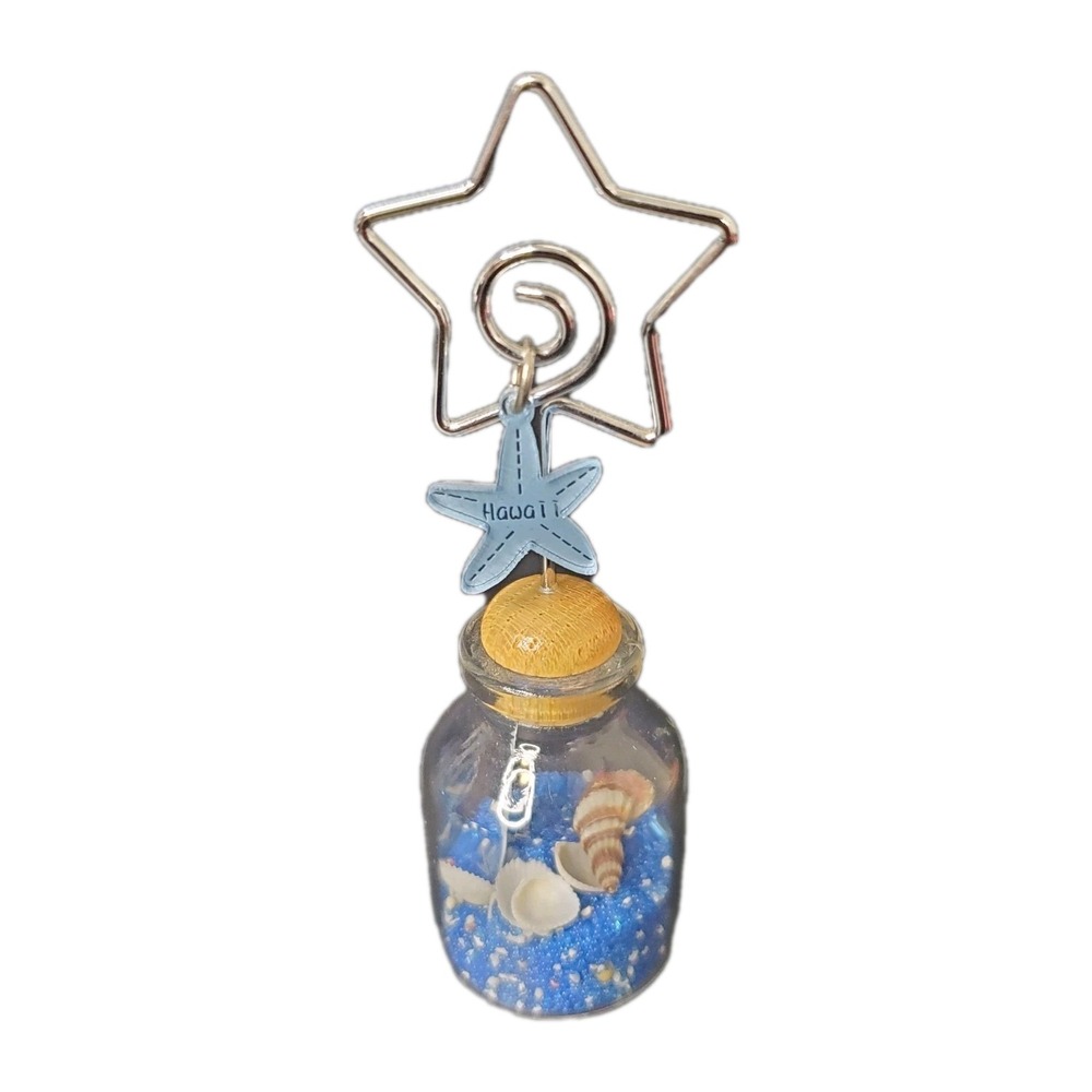 Miniature Beach In a Glass Bottle‎ ALOHA Hawaii Single Picture Photo Holder 4"